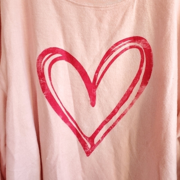 New Wildfox Sketchy Heart Knox Pullover Sweatshirt NWT Size Small - Picture 4 of 7